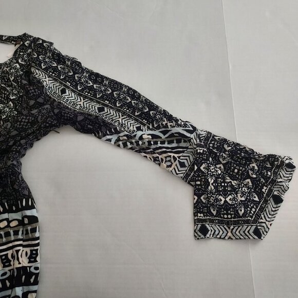 Free People Tegan Border Printed Mini Dress Size 12 - Picture 10 of 16